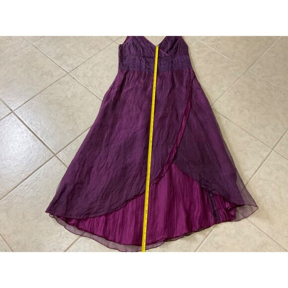 JASMINE Hand-loomed 100% Silk crinkle cocktail wedding, formal dress sz. Medium - Picture 10 of 14